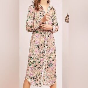 Anthropologie HEMANT & NANDITA Floral Velvet Dress